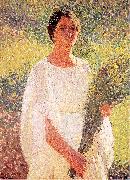 Martin, Henri Woman with Flowers oil painting reproduction